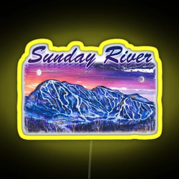 Sunday River Maine RGB Neon Sign