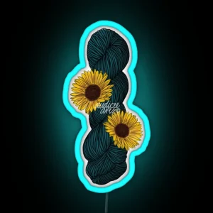 Sunflower Skein No Background RGB Neon Sign