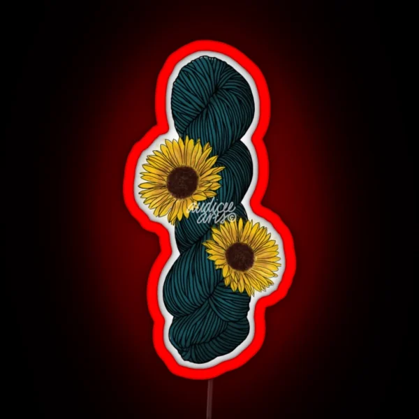 Sunflower Skein No Background RGB Neon Sign
