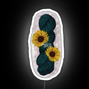 Sunflower Skein With Background RGB Neon Sign