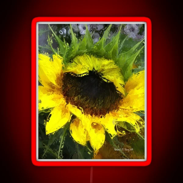 Sunflower Watercolour Style RGB Neon Sign