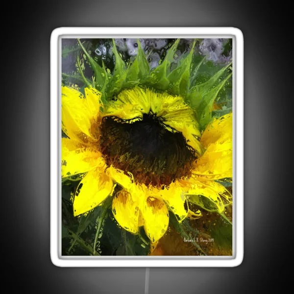 Sunflower Watercolour Style RGB Neon Sign