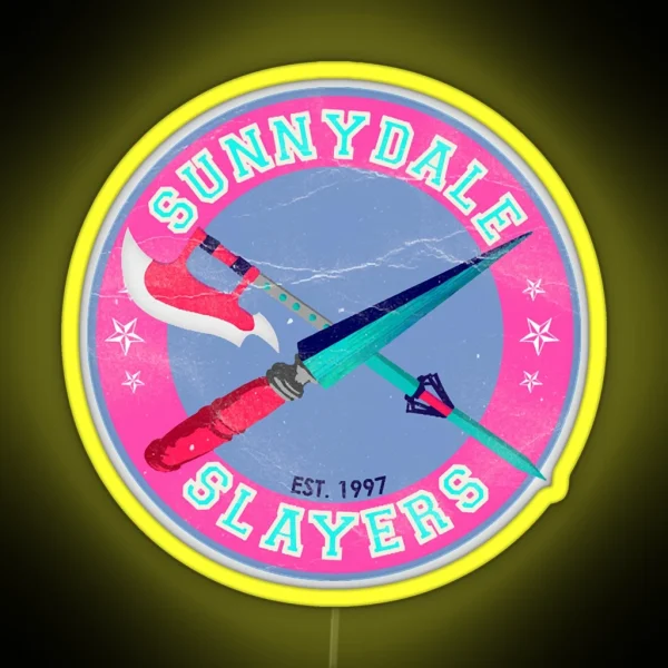 Sunnydale Slayers Varsity University Logo RGB Neon Sign
