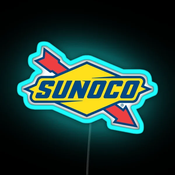 Sunoco Oil Petroleum Company RGB Neon Sign