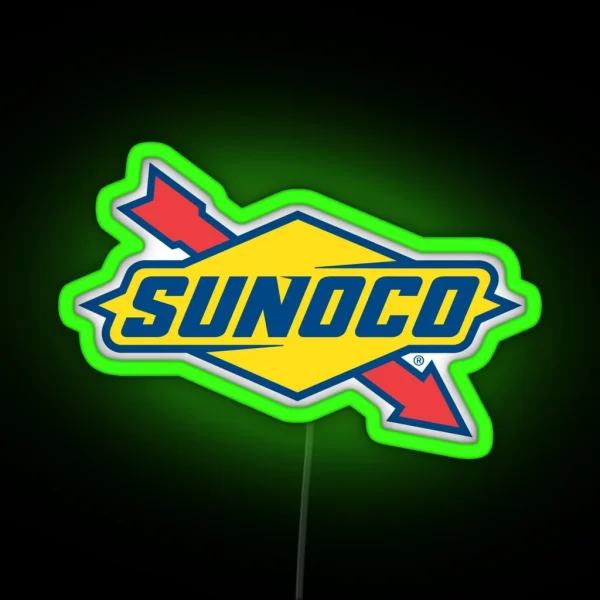 Sunoco Oil Petroleum Company RGB Neon Sign