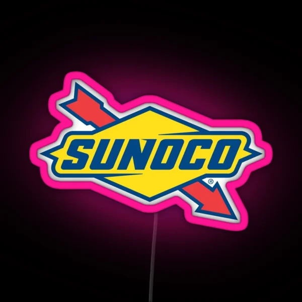 Sunoco Oil Petroleum Company RGB Neon Sign