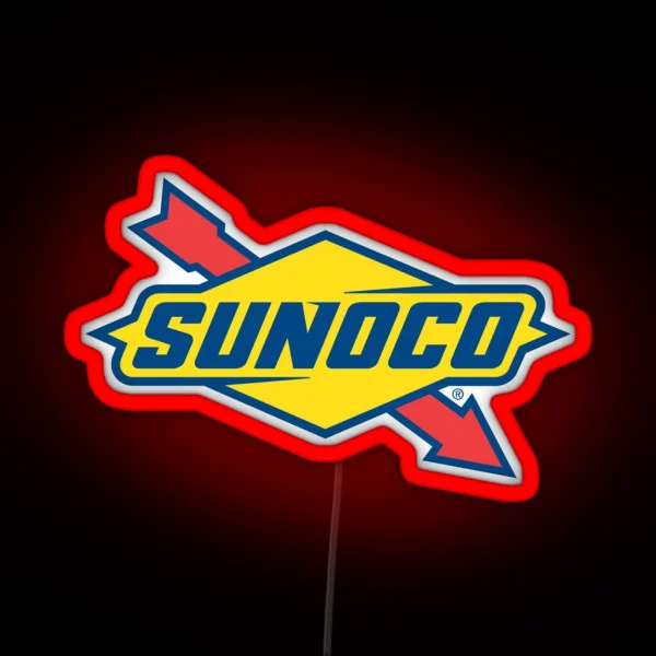 Sunoco Oil Petroleum Company RGB Neon Sign