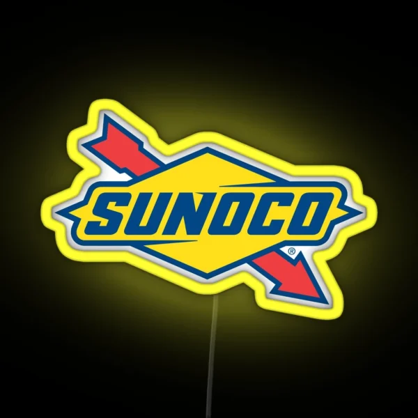Sunoco Oil Petroleum Company RGB Neon Sign