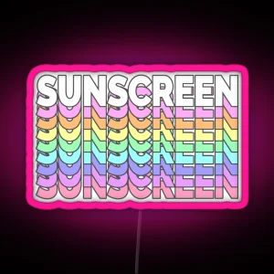 Sunscreen RGB Neon Sign