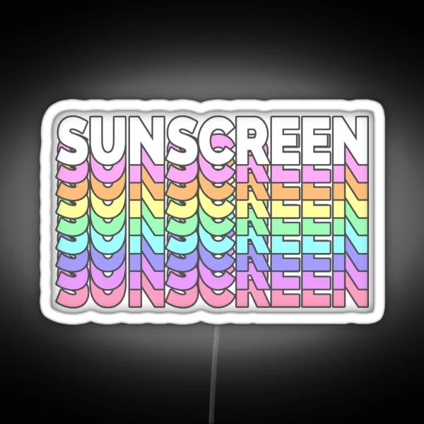 Sunscreen RGB Neon Sign