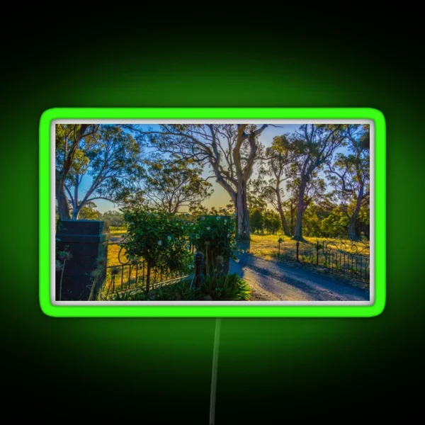 Sunset At Bullock Creek Winery Bendigo RGB Neon Sign