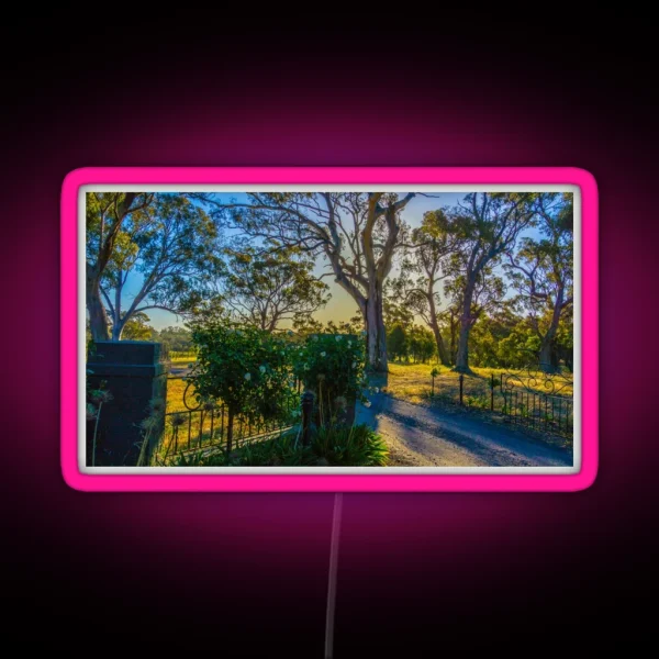 Sunset At Bullock Creek Winery Bendigo RGB Neon Sign