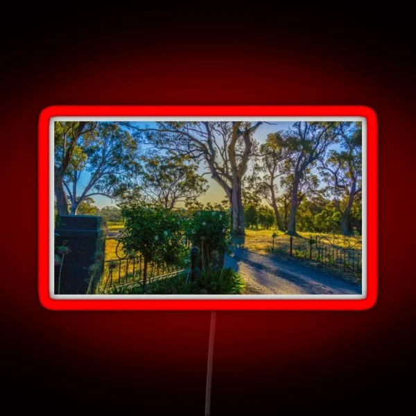 Sunset At Bullock Creek Winery Bendigo RGB Neon Sign