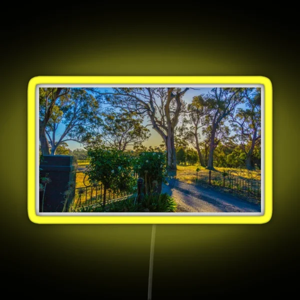 Sunset At Bullock Creek Winery Bendigo RGB Neon Sign