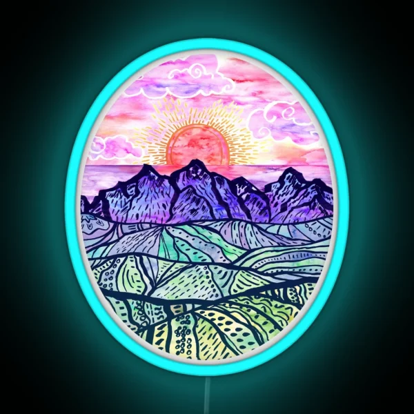 Sunset Fantasy RGB Neon Sign