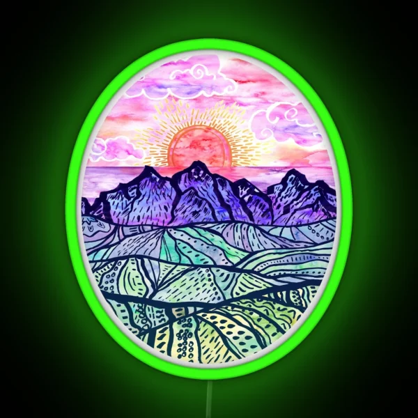 Sunset Fantasy RGB Neon Sign