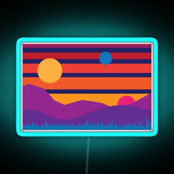 Sunset In Space RGB Neon Sign