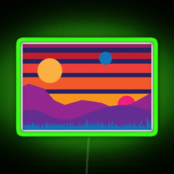 Sunset In Space RGB Neon Sign