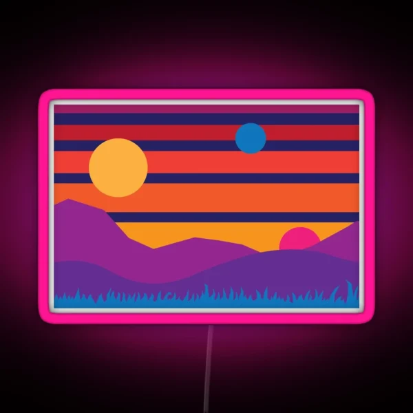 Sunset In Space RGB Neon Sign