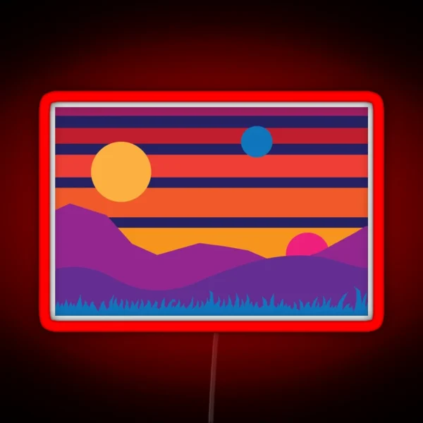 Sunset In Space RGB Neon Sign
