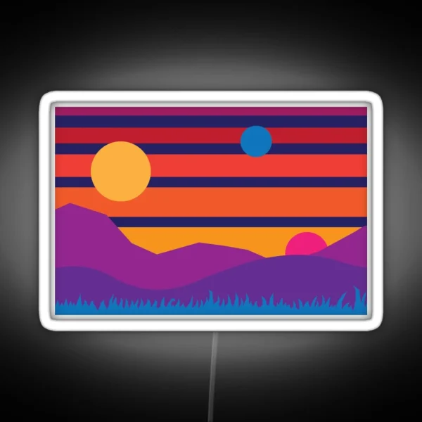 Sunset In Space RGB Neon Sign