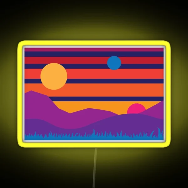 Sunset In Space RGB Neon Sign