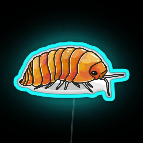 Sunset Isopod Roly Poly Orange RGB Neon Sign