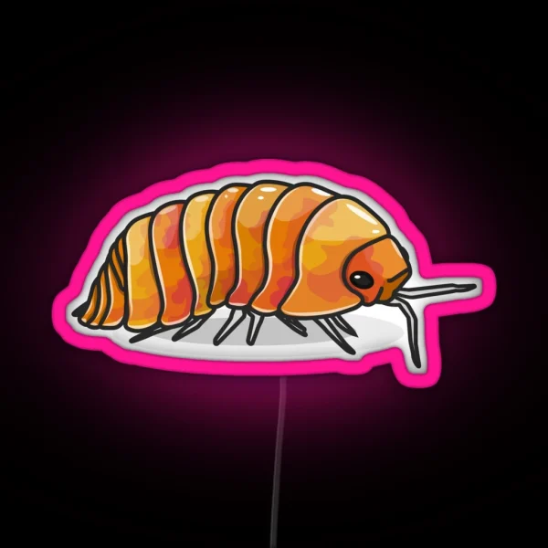 Sunset Isopod Roly Poly Orange RGB Neon Sign
