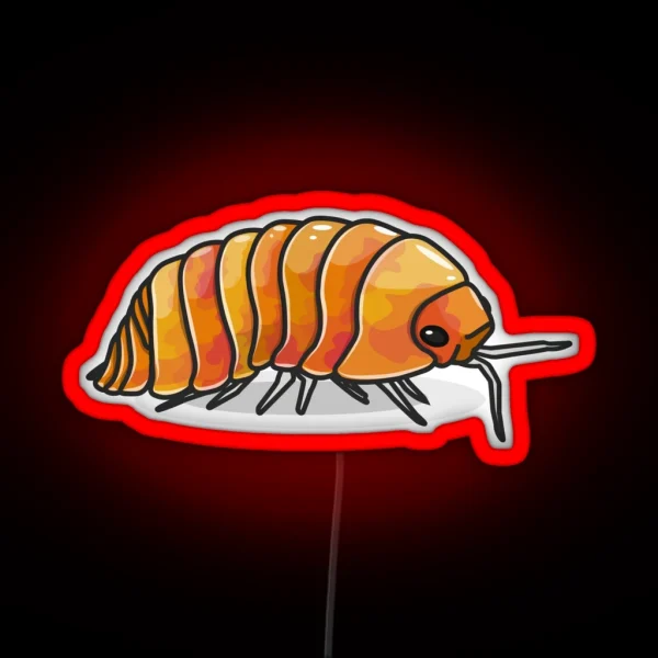 Sunset Isopod Roly Poly Orange RGB Neon Sign