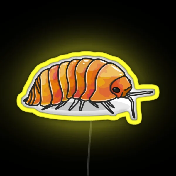 Sunset Isopod Roly Poly Orange RGB Neon Sign