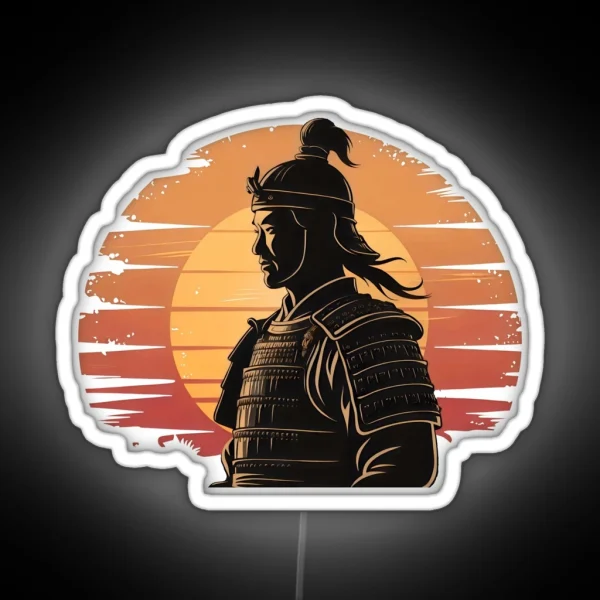 Sunset Samurai Warrior Graphic Led RGB Neon Sign
