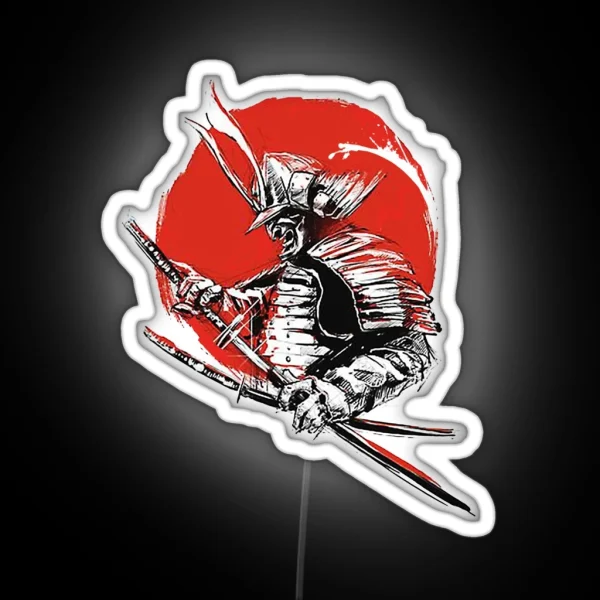 Sunset Samurai Warrior RGB Neon Sign