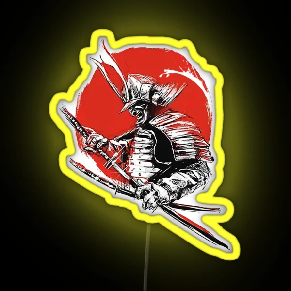 Sunset Samurai Warrior RGB Neon Sign