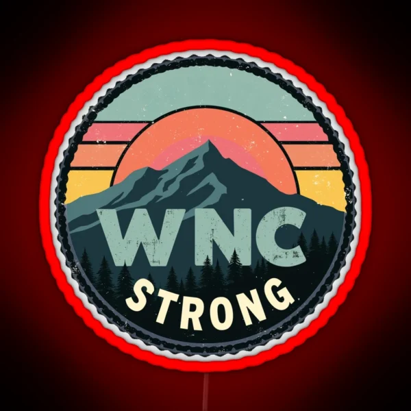 Sunset WNC Strong Badge RGB Neon Sign