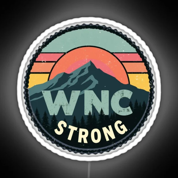 Sunset WNC Strong Badge RGB Neon Sign