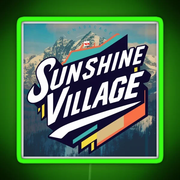 Sunshine Village A Winter Wonderland RGB Neon Sign