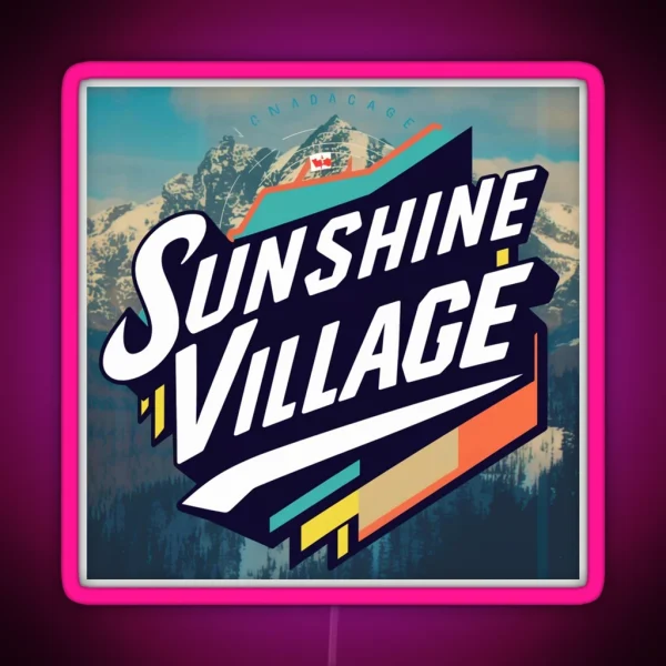 Sunshine Village A Winter Wonderland RGB Neon Sign