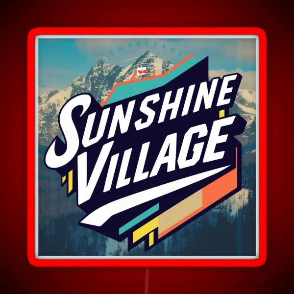 Sunshine Village A Winter Wonderland RGB Neon Sign