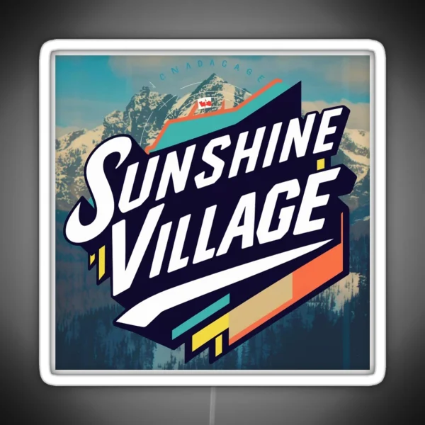 Sunshine Village A Winter Wonderland RGB Neon Sign