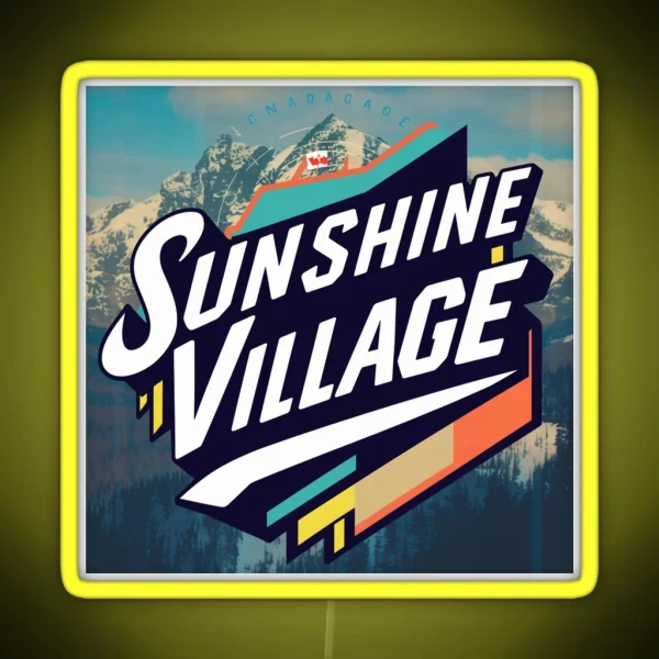 Sunshine Village A Winter Wonderland RGB Neon Sign