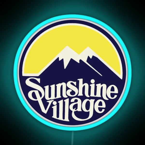 Sunshine Village Banff Vintage Ski Lake Louise RGB Neon Sign