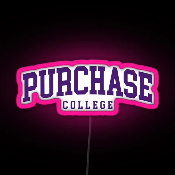 Suny Purchase College Font Curved RGB Neon Sign