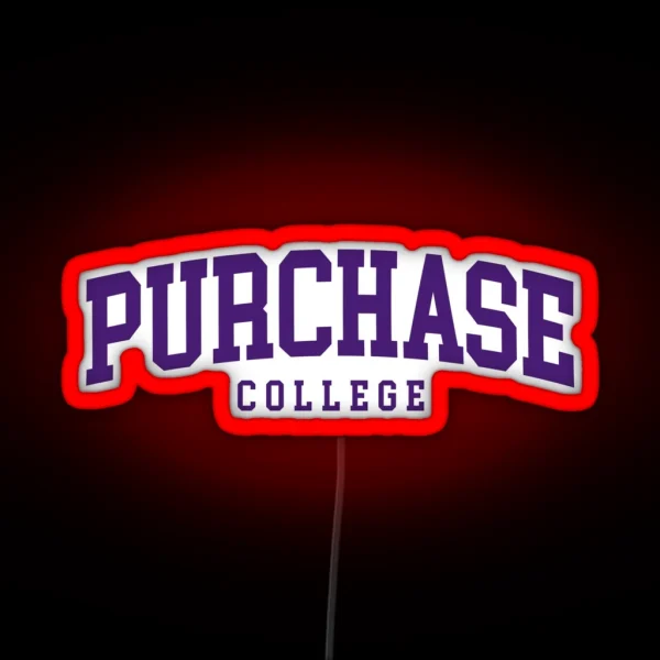 Suny Purchase College Font Curved RGB Neon Sign