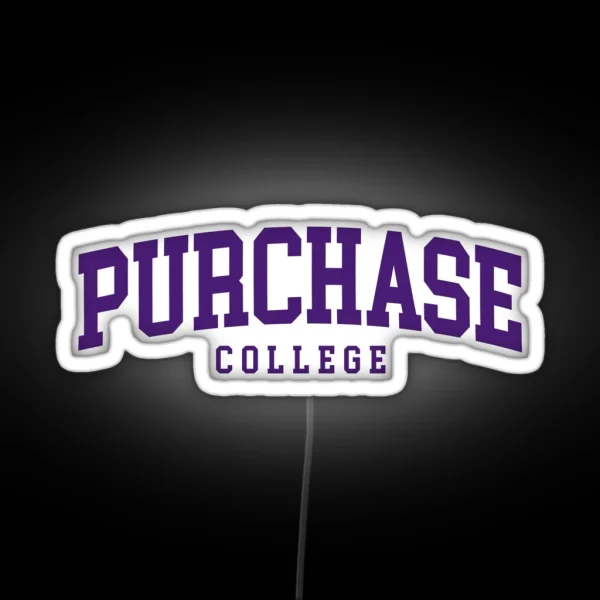 Suny Purchase College Font Curved RGB Neon Sign