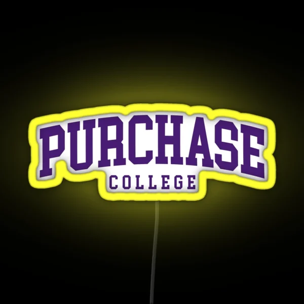 Suny Purchase College Font Curved RGB Neon Sign