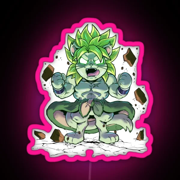 Super Bean Cat RGB Neon Sign