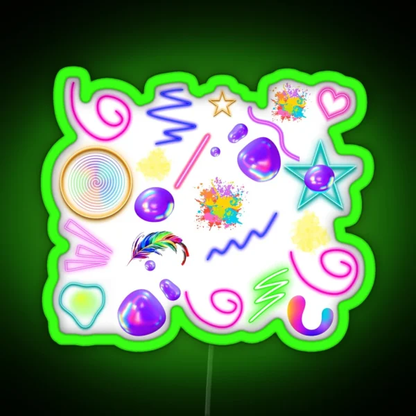 Super Bright Fluorescent Design RGB Neon Sign
