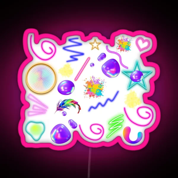Super Bright Fluorescent Design RGB Neon Sign