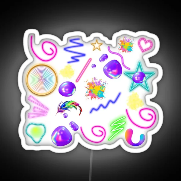 Super Bright Fluorescent Design RGB Neon Sign