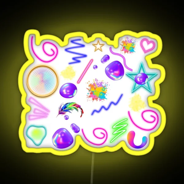 Super Bright Fluorescent Design RGB Neon Sign